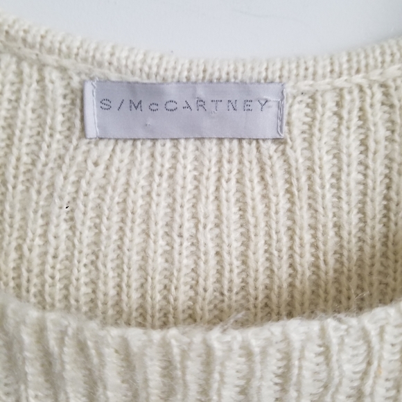 *SOLD* Stella McCartney sweater dress cable knit cream wool sz Medium - Picture 2 of 4